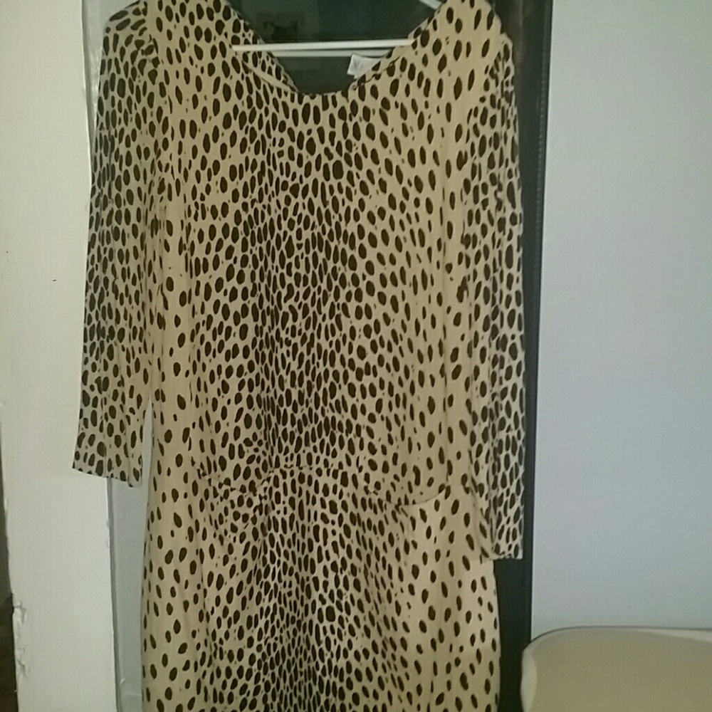 J Crew leopard print shift dress
